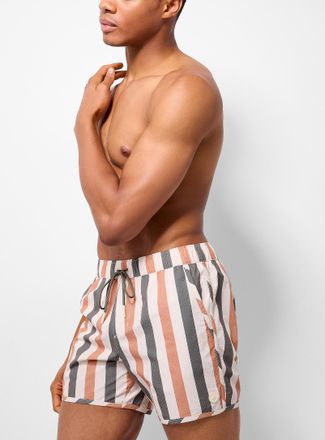 Everyday Sunday Mens Muted stripe seersucker swim trunk