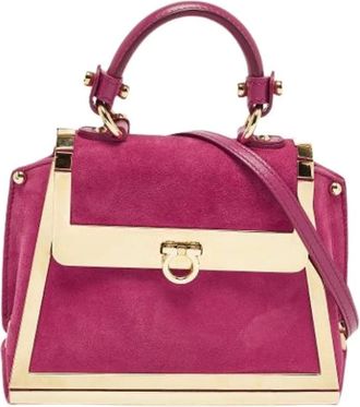 Ferragamo Pre-owned Handbags, female, Pink, Size: ONE SIZE Pre-owned Sofia Mini