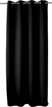 OEM Cortina Opaca, Ojales Plateados, Negra, 140x300cm, 100% Poli&eacute;ster