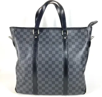 Louis Vuitton Black Galle Damier Graphite Shoulder Bag Tote Bag (Pre-Owned)