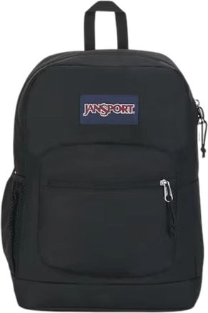 Jansport Cross Town Plus Backpack in Black Polyester Unisex 26L Laptop Pack