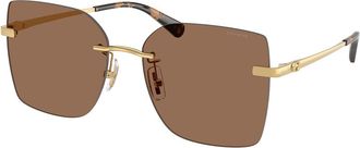 Coach HC7193D CDP45 Asian Fit 944113 Womens Sunglasses Gold Size 57