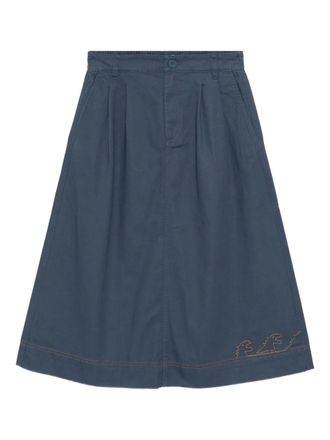 Sport b. dino-embroidered skirt - women - Cotton - 36 - Blue