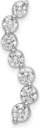 Diamond2Deal 14K White Gold Lab Grown Diamond 7-Stone Journey Pendant (0.77ct, VS, G-H)