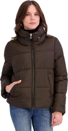 Elie Tahari Womens Dakota Short Puffer Jacket, Deep Teal