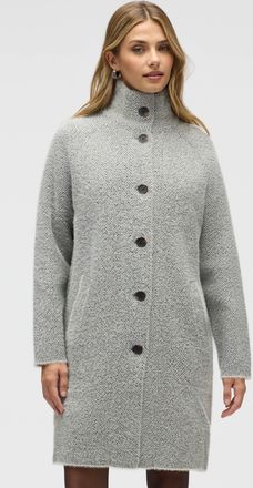 NVLT Womens Eyelash Raglan Sleeve Coatigan with Stand Collar