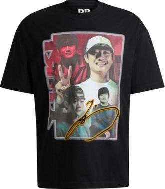 HUGO BOSS Cotton-jersey fanwear T-shirt with special artwork and branding