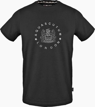 Aquascutum Mens Regular Fit T-Shirt - Black - Size: 36