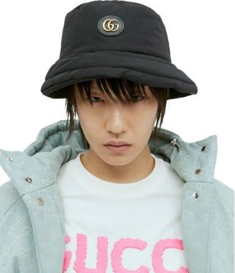 Gucci Black Double G Nylon Hat
