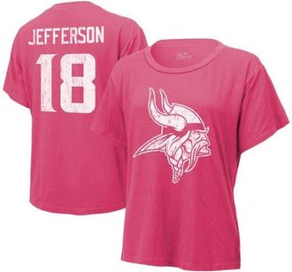 Majestic Threads Womens Majestic Threads Justin Jefferson Pink Minnesota Vikings Name & Number T-Shirt at Nordstrom, Size X-Large