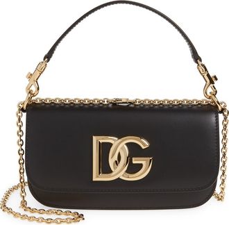 Dolce & Gabbana 3.5 Leather Top Handle Bag in Black at Nordstrom