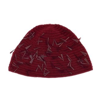 Alanui Sunset on Manhattan Muts - Dames - Hoeden - Rood - ONE Size - Katoen - Accessoires