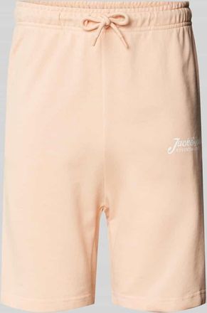 Jack & Jones Jack & Jones Slim Fit Sweatpants mit Label-Print Modell GORDON in Apricot, Gr&ouml;&szlig;e XL