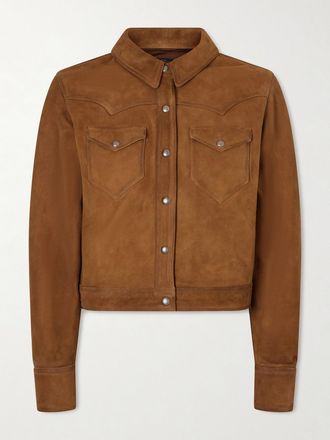 Ralph Lauren Giacca In Camoscio - Marrone