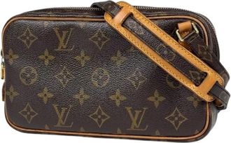 Louis Vuitton Pre-owned Cross Body Bags, female, Brown, Size: ONE SIZE Pre-owned Pochette Shoulder Bag