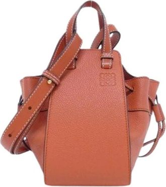 Loewe Pre-owned Hammock Drawstring Mini Calf Shoulder Bag - Dames - Vintage Mini Tas - Rood - ONE Size - Leer - Vintage