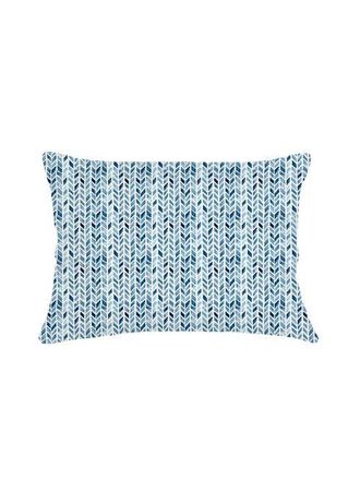 Anaya with Love Chevron Velvet Pillow with Down Insert in Indigo at Nordstrom, Size 14X20
