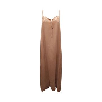 Emma & Gaia 35Ba 555 Jurk - Dames - Maxi kleedjes - Beige - XL - Kleedjes