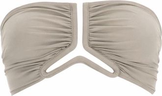 Rick Owens Allanah Bandeau Ruched Bikini Top