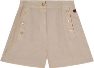 Busnel Pixie Shorts - Dames - Bermuda - Beige - XL - Leer - Korte Broeken