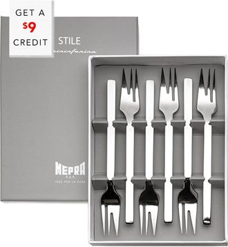 Mepra Gift Box 6Pc Cake Forks With $9 Credit