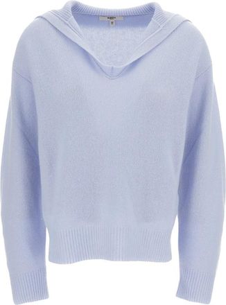 Barena Tops, Dames, Blauw, S, Kasjmier, Polo-stijl Kasjmier Trui
