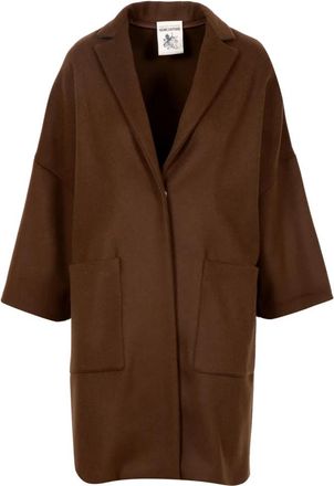 Semicouture Cookie Jas - Dames - Mantel - Bruin - S - Wol - Jassen