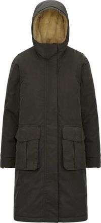 K-Way Black Brunil Cotton Feel Hooded Coat