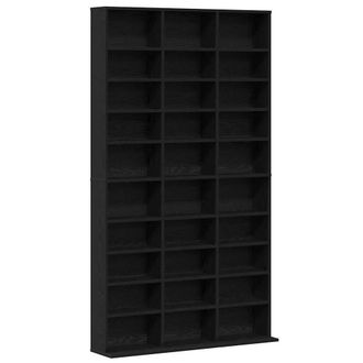 Berkfield Home CD Cabinet Black oak Engineered wood 101 x 23 x 177.5 cm Shelving