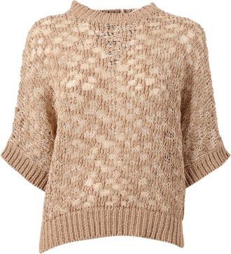 PESERICO Mujer, Jerseys, Beige, Talla: L