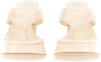 Gia Borghini Patent Leather Sandal - Ivory