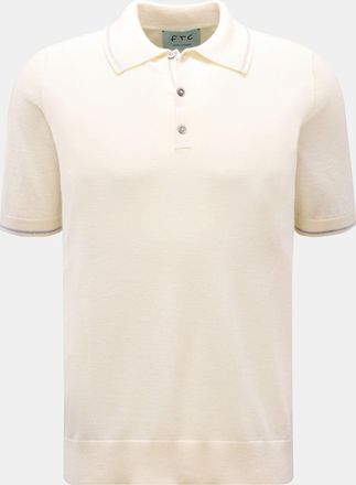 FTC Men - Short sleeve knit polo cream