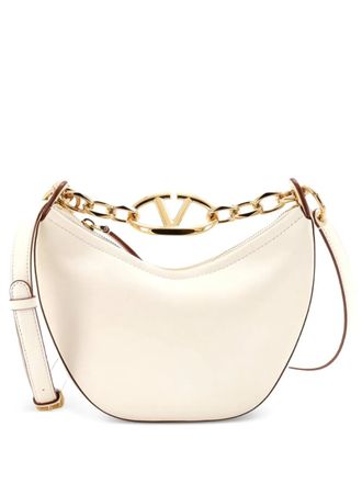 Valentino Garavani Vlogo Moon Leather Mini hobo bag - women - Calf Leather - One Size - White