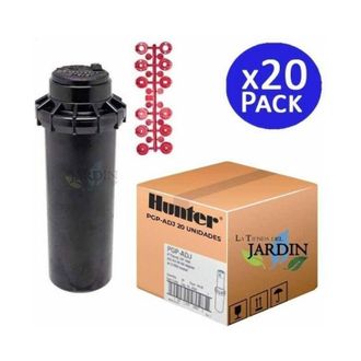 Hunter Pack 20 Aspersores De Riego Pgp-adj 3/4. Alcance 6,4 A 15,8 Metros. Aspersor De Turbina Ajustable