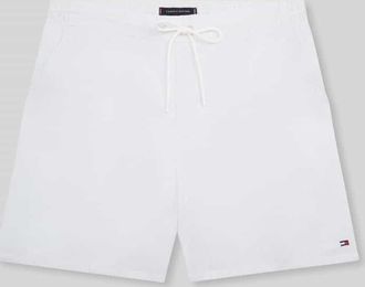 Tommy Hilfiger Regular Fit Badehose mit Label Stitching in Hellblau, Gr&ouml;&szlig;e XXL
