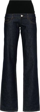 Coperni jersey hybrid jeans - women - Elastane/Cotton/Polyamide/Polyester/Cotton - 40 - Blue