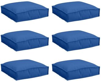 vidaXL Coj&iacute;n De Pal&eacute; Para Asiento 6 Pcs Azul Real 40 X 40 X 8 Cm Vidaxl