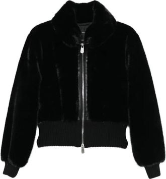 Pinko Bagels Bomber Similpelliccia - Dames - Jassen - Zwart - XL - Jassen