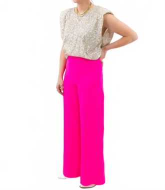 DO+BE Collection High Rise Dress Pants In Hot Pink