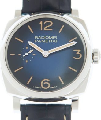 Officine Panerai Radiomir Hand Wind Blue Dial Mens Watch PAM01144