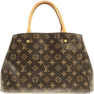Louis Vuitton Pre-owned Montaigne MM Handtas - Dames - Vintage Handtas - Bruin - ONE Size - Leer - Vintage