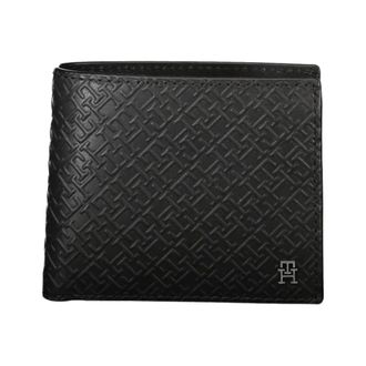 Tommy Hilfiger Wallets & Cardholders, male, Black, Size: ONE SIZE Black Leather Wallet