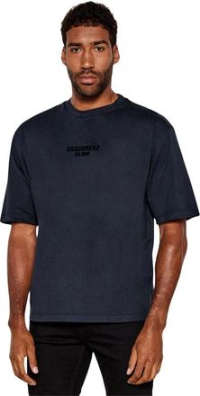 Dsquared2 Tops, Heren, Blauw, S, Korte Mouw T-shirt