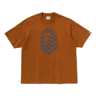 A Bathing Ape College Monogram Ape Head Relaxed Fit T-Shirt Beige 1L30-110-334-BGE