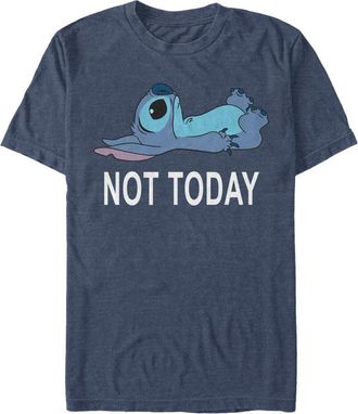 Lilo & Stitch Mens Lilo & Stitch Not Today Graphic T-Shirt in Navy Blue Heather at Nordstrom, Size Xxx-Large