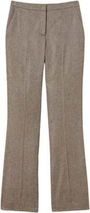 Twinset Flare Broeken - Dames - Wijde Broeken - Grijs - M - Wol - Broeken