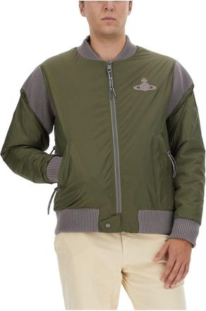 Vivienne Westwood Logo-Embroidered Polyamide Bomber Jacket - Green