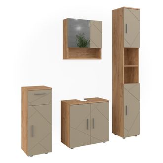 Vicco Conjunto De Muebles De Ba&ntilde;o Irma, Beige, 4 Piezas, Vicco