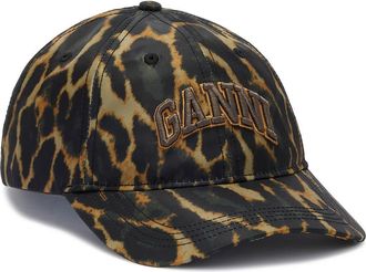 Ganni Logo Embroidered Recycled Nylon Baseball Cap in Boa at Nordstrom