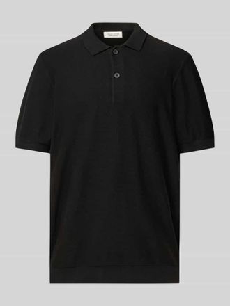 Casual Friday Casual Friday Relaxed Fit Poloshirt mit Strukturmuster Modell EDWARD in Black, Gr&ouml;&szlig;e XL